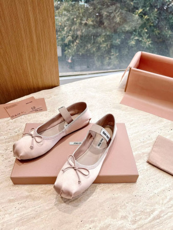 UA Miu Miu Satin Ballerinas