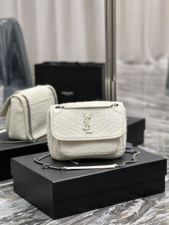 Y*L niki medium in white 11 x 7.8 x 3.3 inches