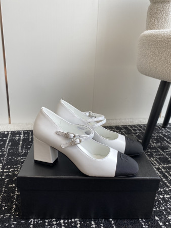 ua Ch*el mary janes lambskin & grosgrain