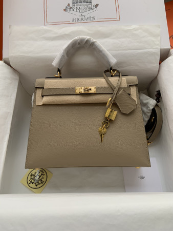 HERMÈS Kelly Gold-tone Hardware 25 28