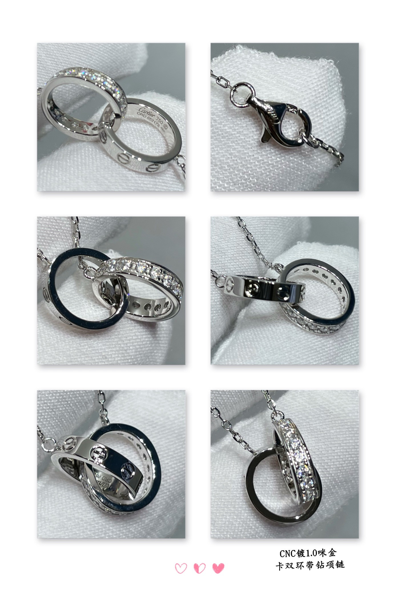 ca*t*er double-loop Di*m*nd necklace