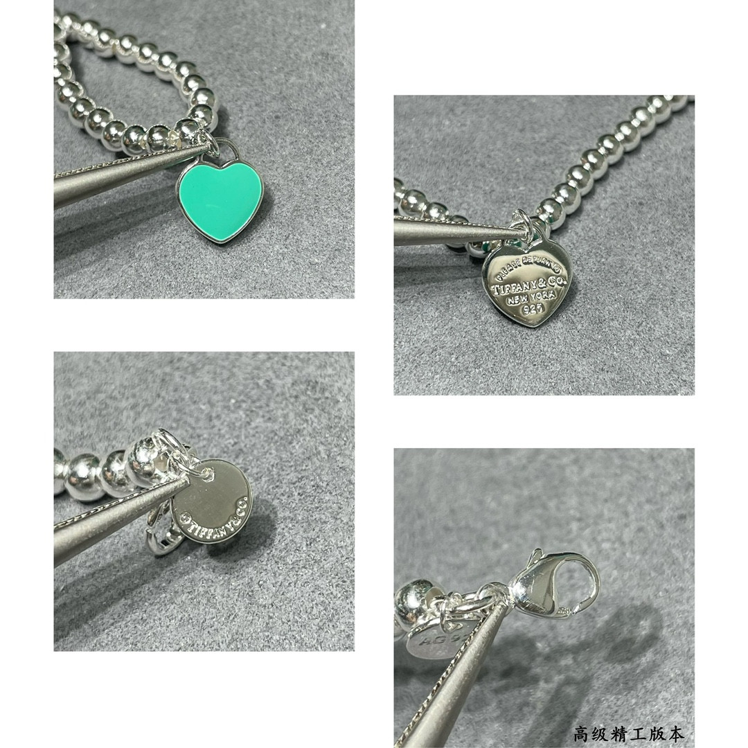 t*f*ny & co. beads & He**ts bracelet ag925