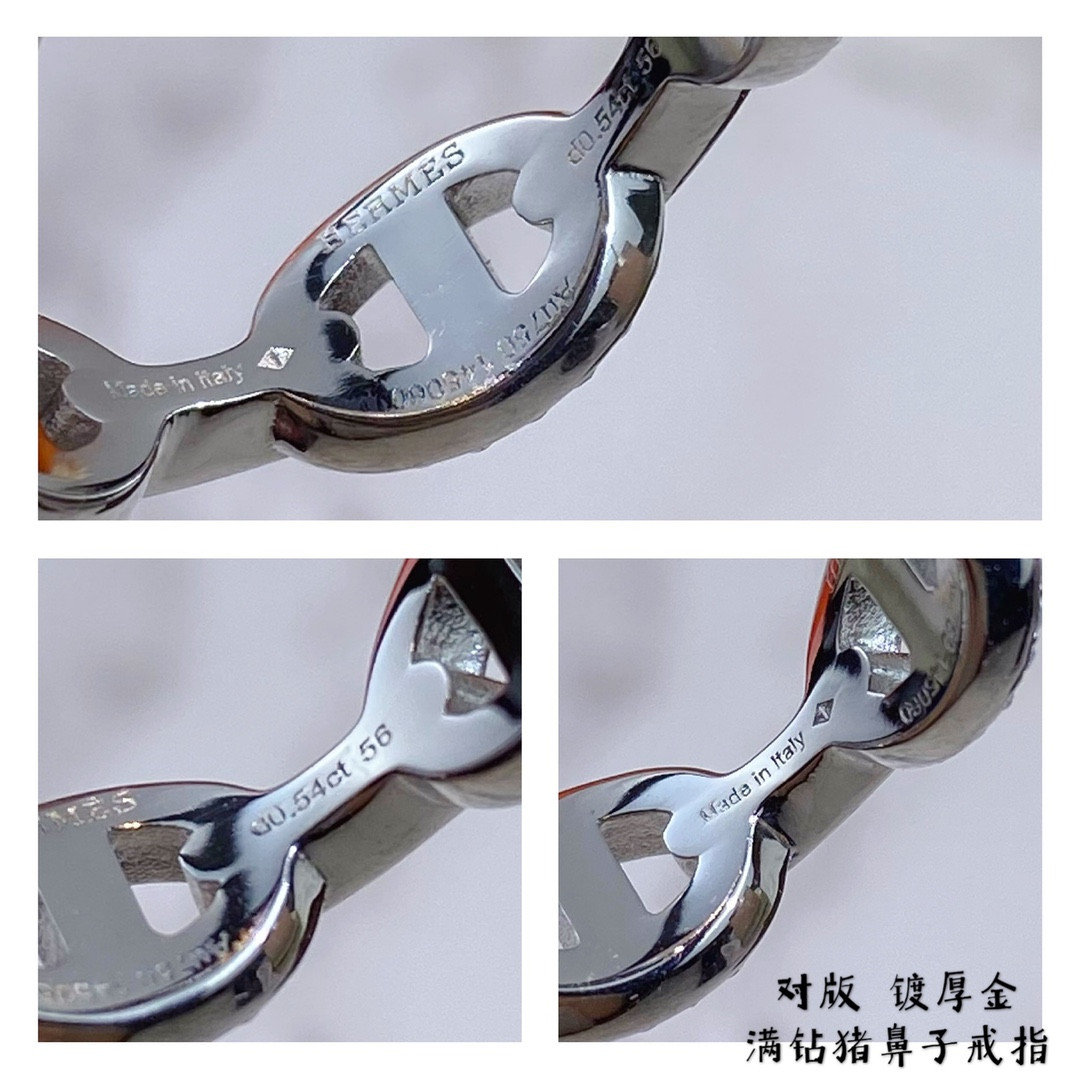 H**me5 fully di*m*nd-encrusted collier de chien ring
