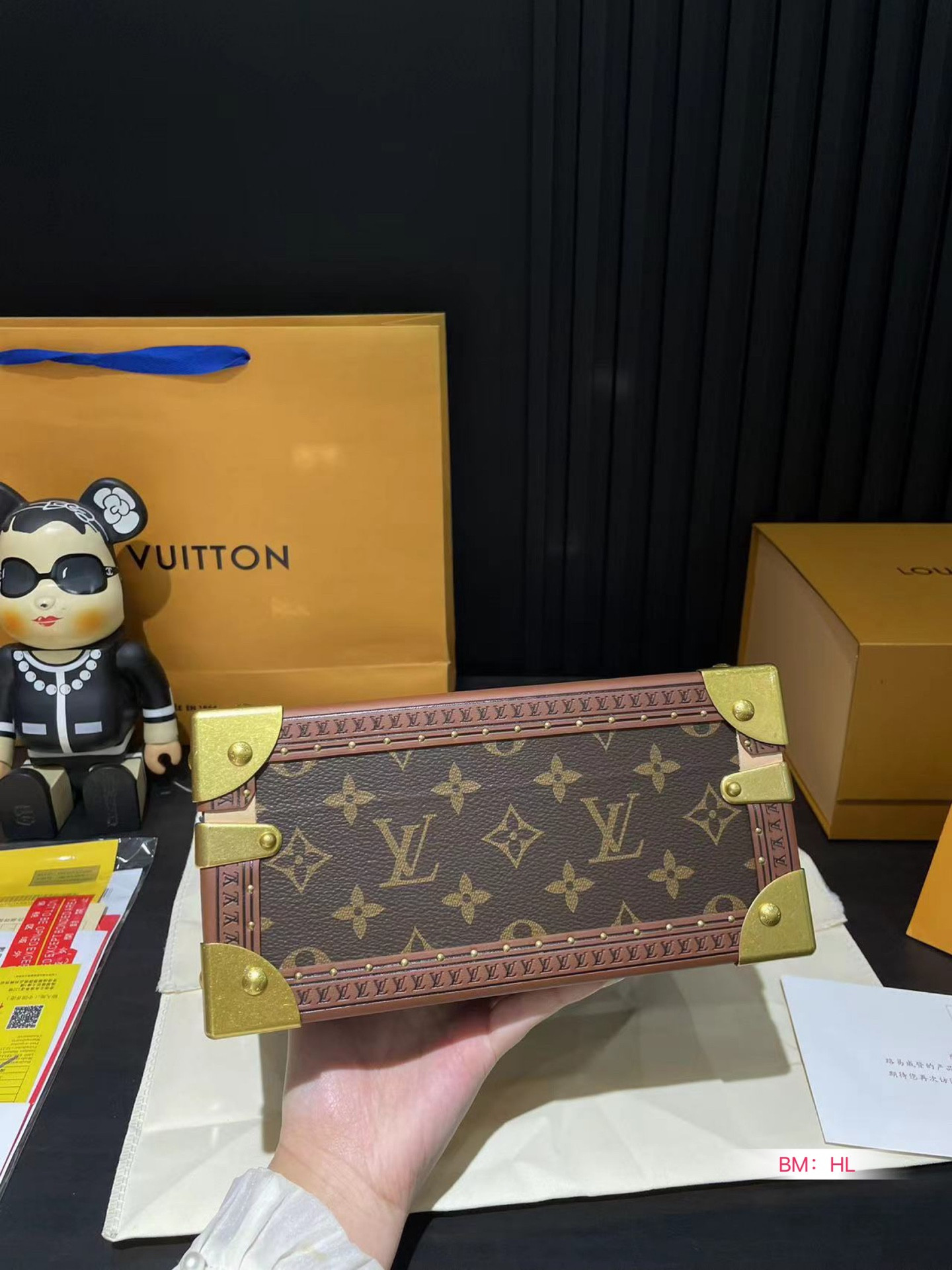 LV M13513 Jewelry Box blackish white 9.4 x 4.9 x 9.4 inches