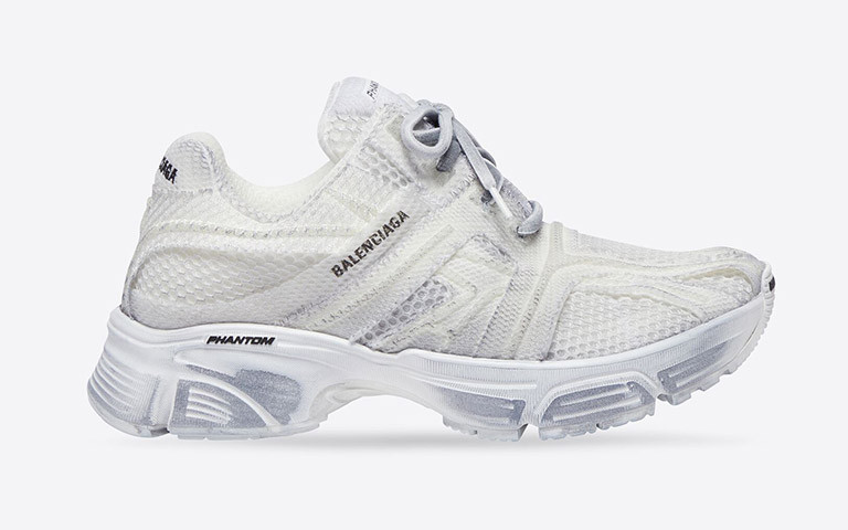 Balenciga Phantom Trainers Washed White