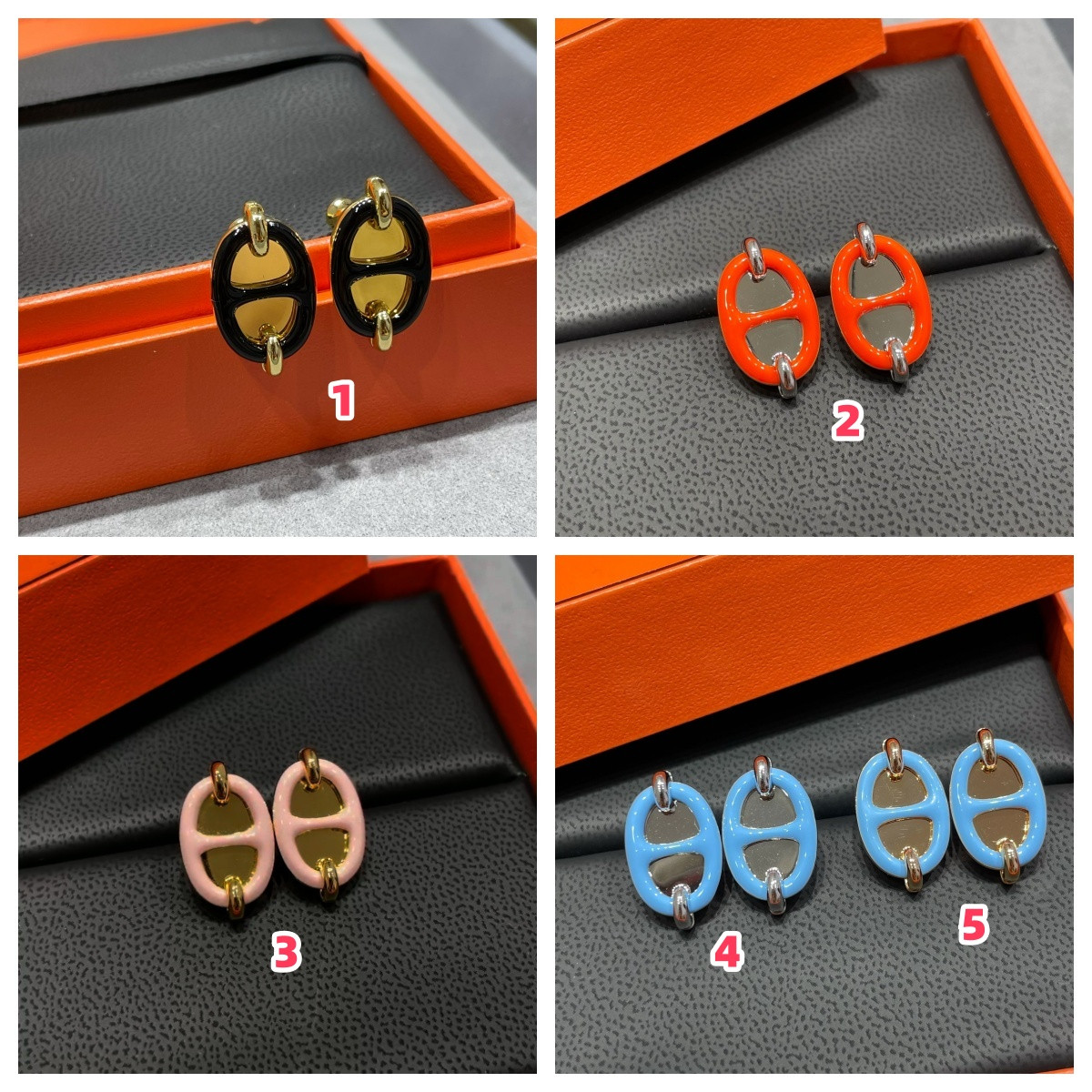 H**me5 mini maillon earrings