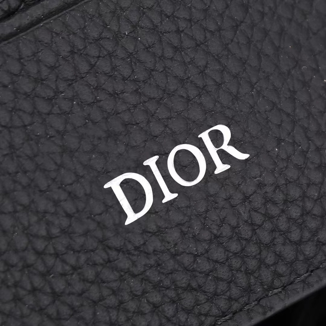 D*or mini safari bag with strap black D*or oblique jacquard 6.5 x 5 x 1.5 inches