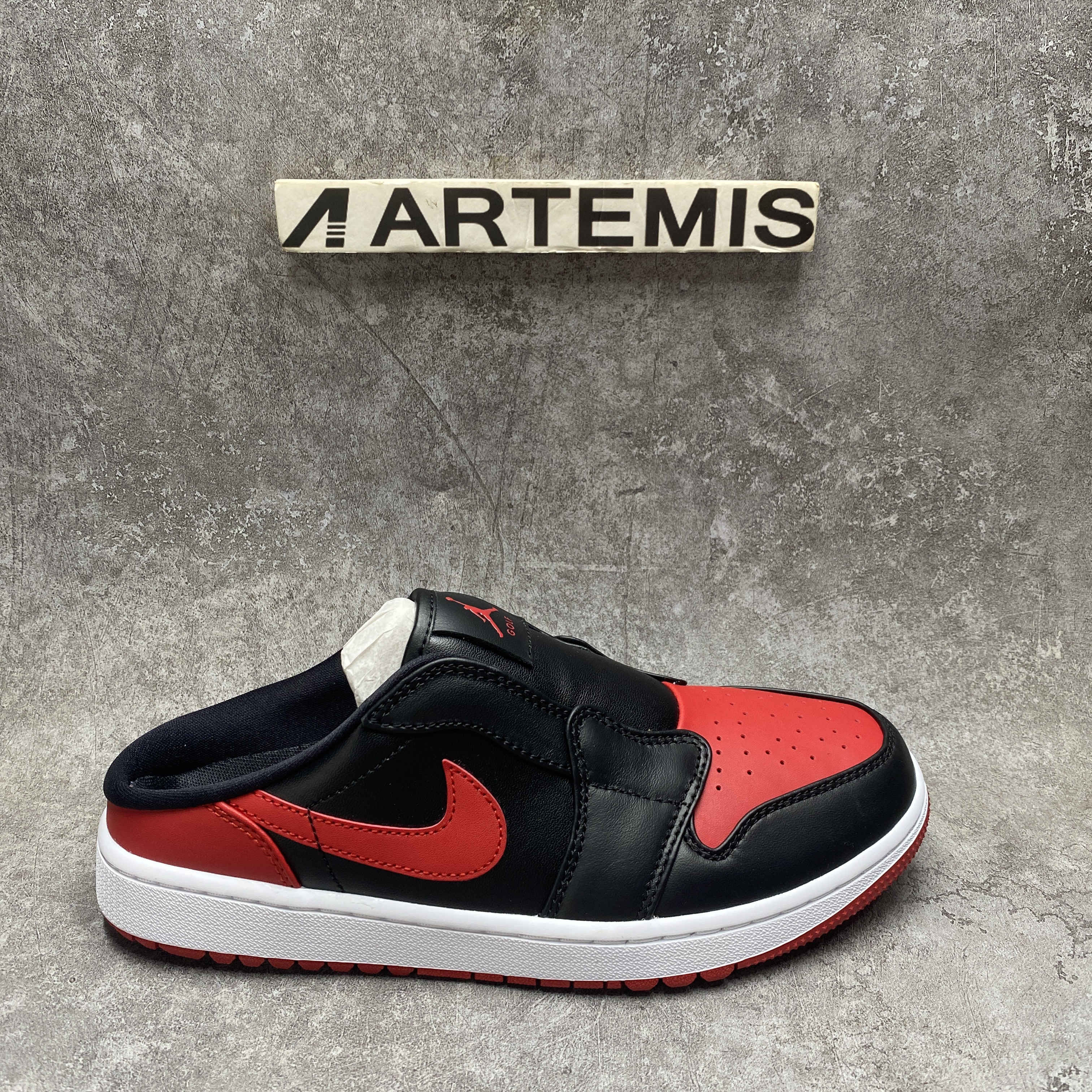UA Jordan 1 Mule Golf Bred