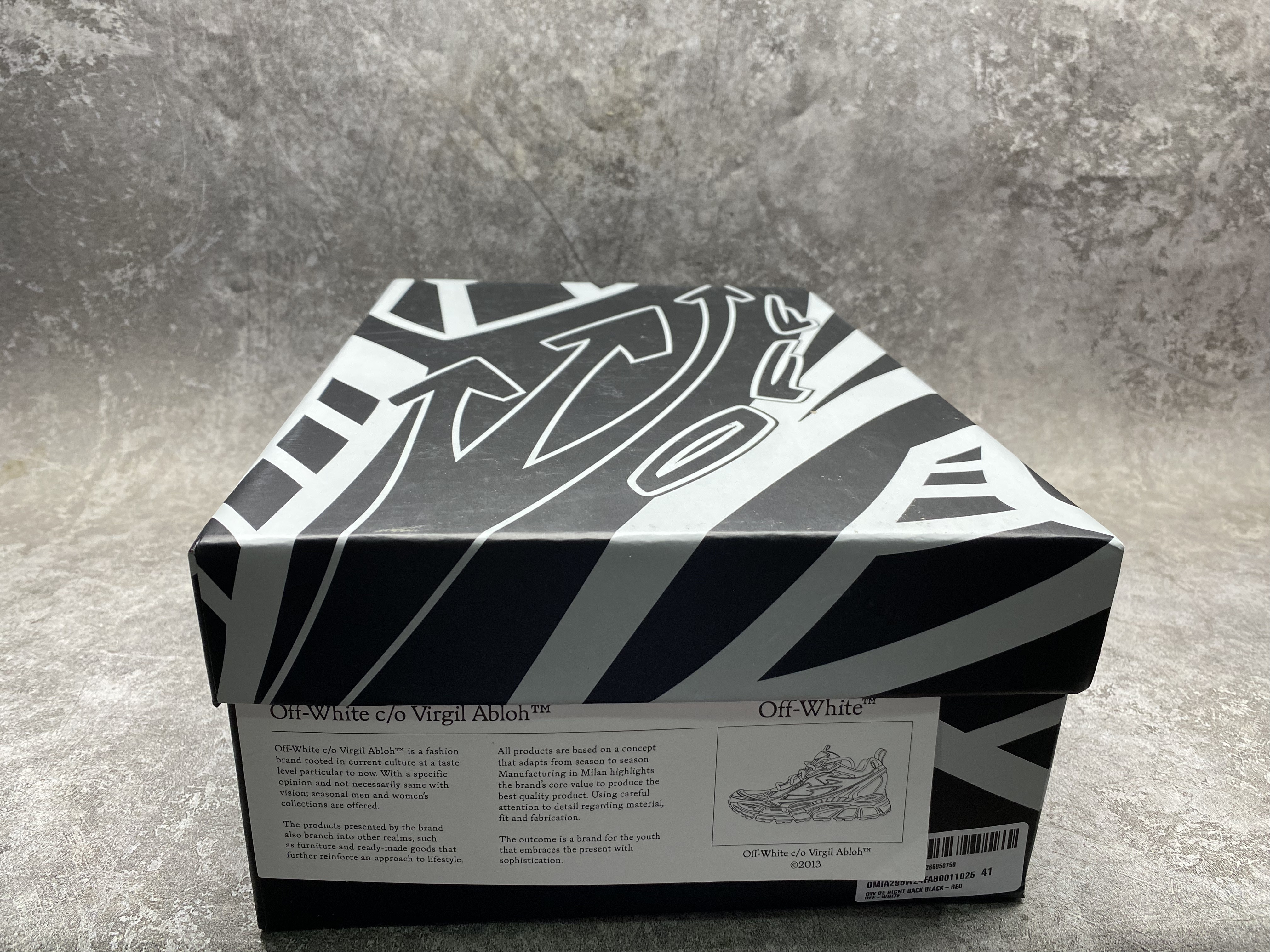 UA Off-White "BE RIGHT BACK"