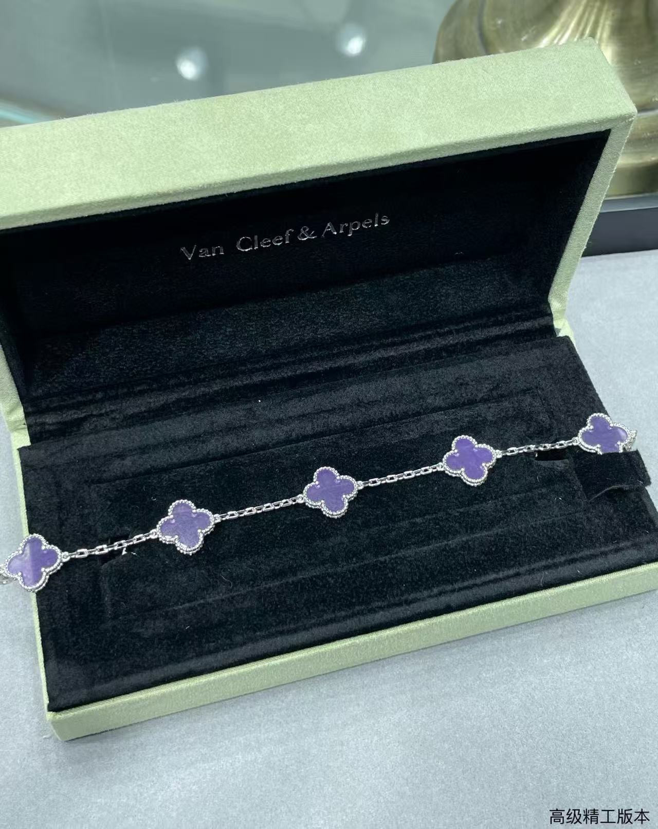 V*N CL*F & arpels five-flowered four-leaf clover bracelet chain length approx.19cm