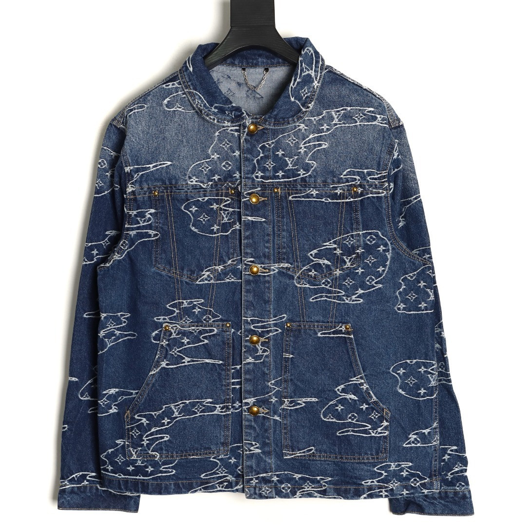 l0*is V*t0n lv pharrell nigo tyler denim jacket suit