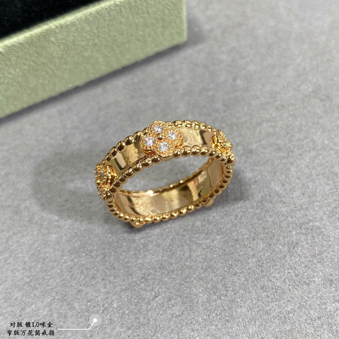 V*N CL*F & arpels narrow kaleidoscope ring