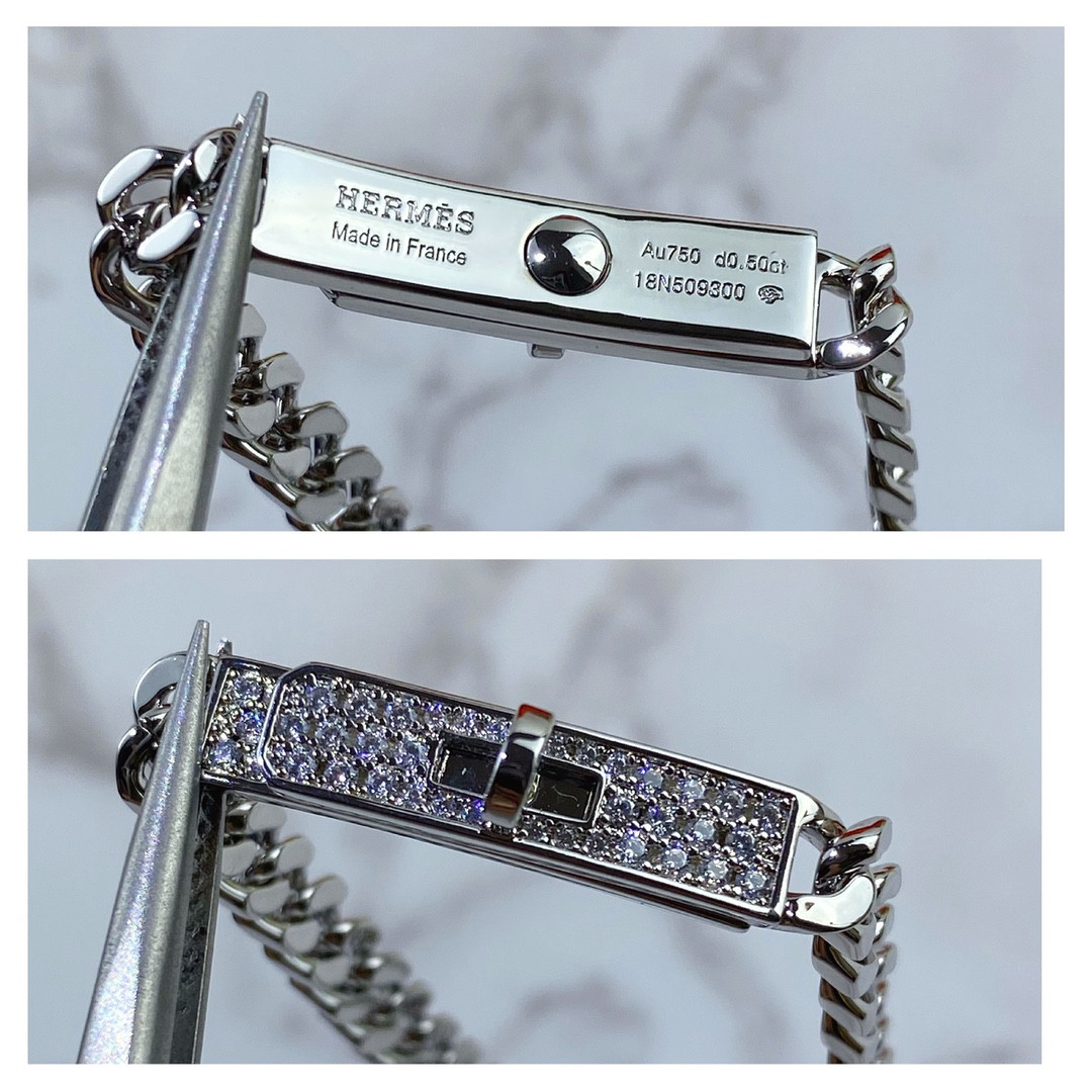 H**mes button bracelet