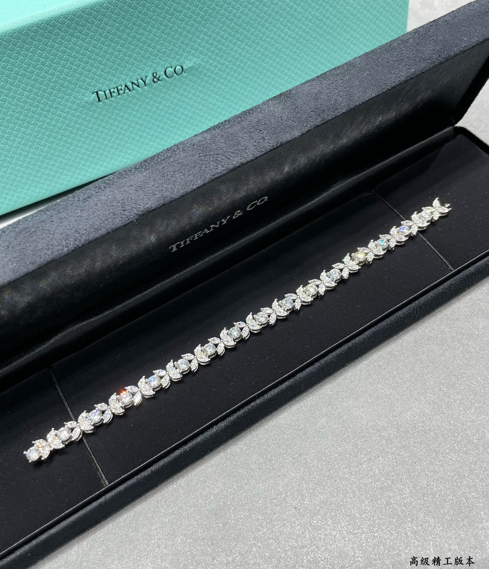 t*f*ny & co. soleste marquise Di*m*nd full bracelet ag925