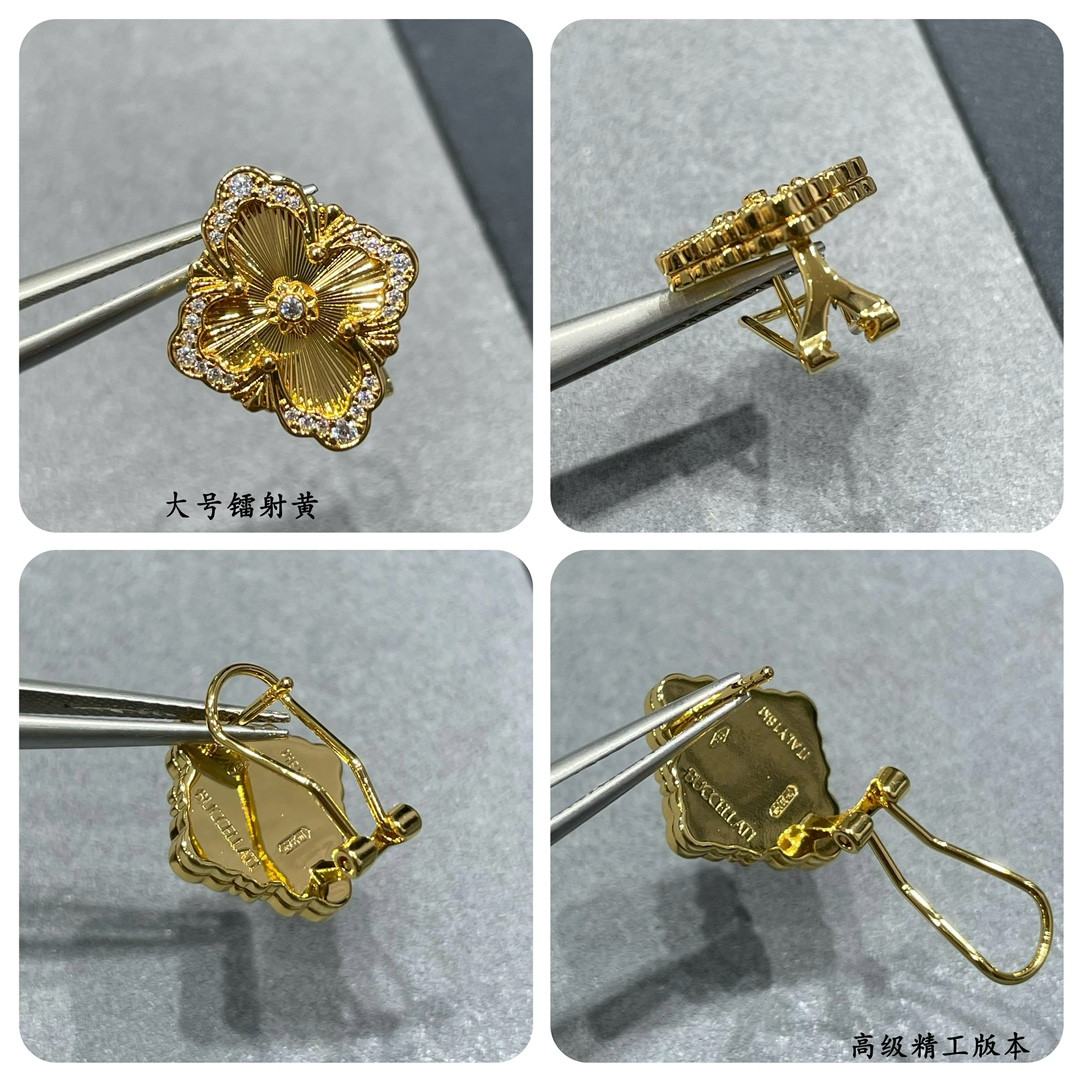 Buccellati Large Laser Yellow Opéra Series Stud Earrings