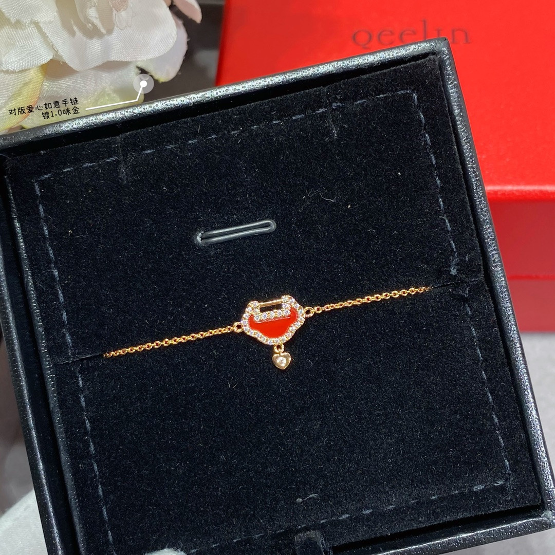 Qeelin Mini Heart-shaped Ruyi Bracelet