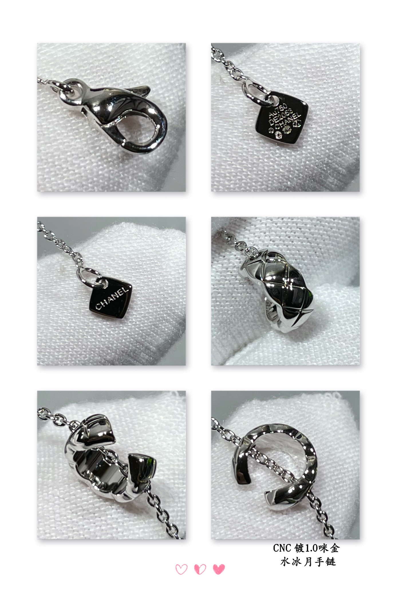 ch*el carved Di*m*nd pattern sailor moon bracelet