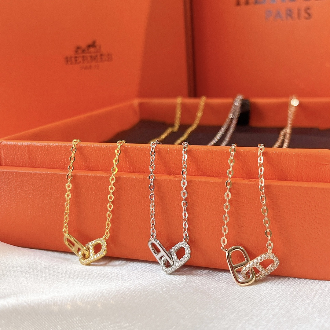 H**me5 pig nose double-ring necklace