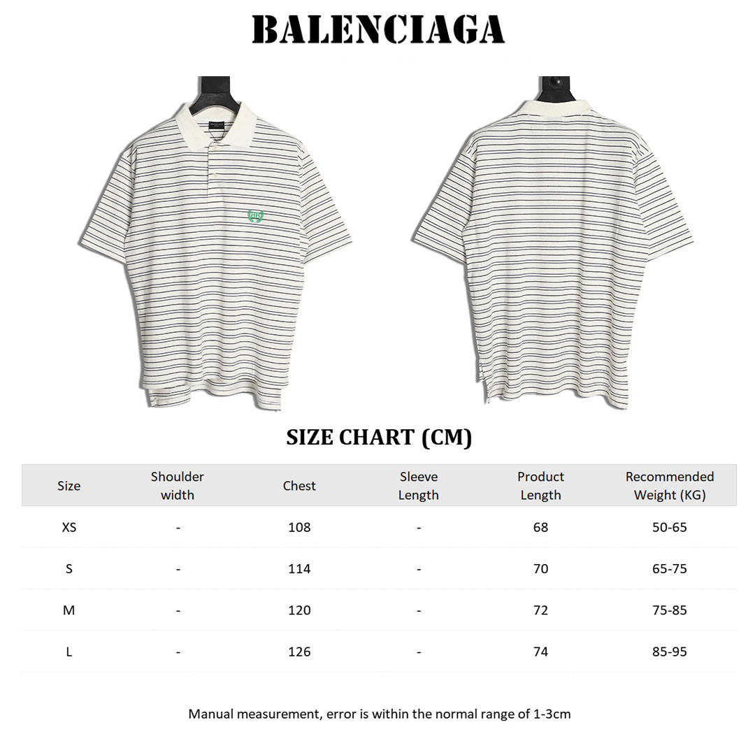 Ba*len*cia*ga short-sleeved polo shirt