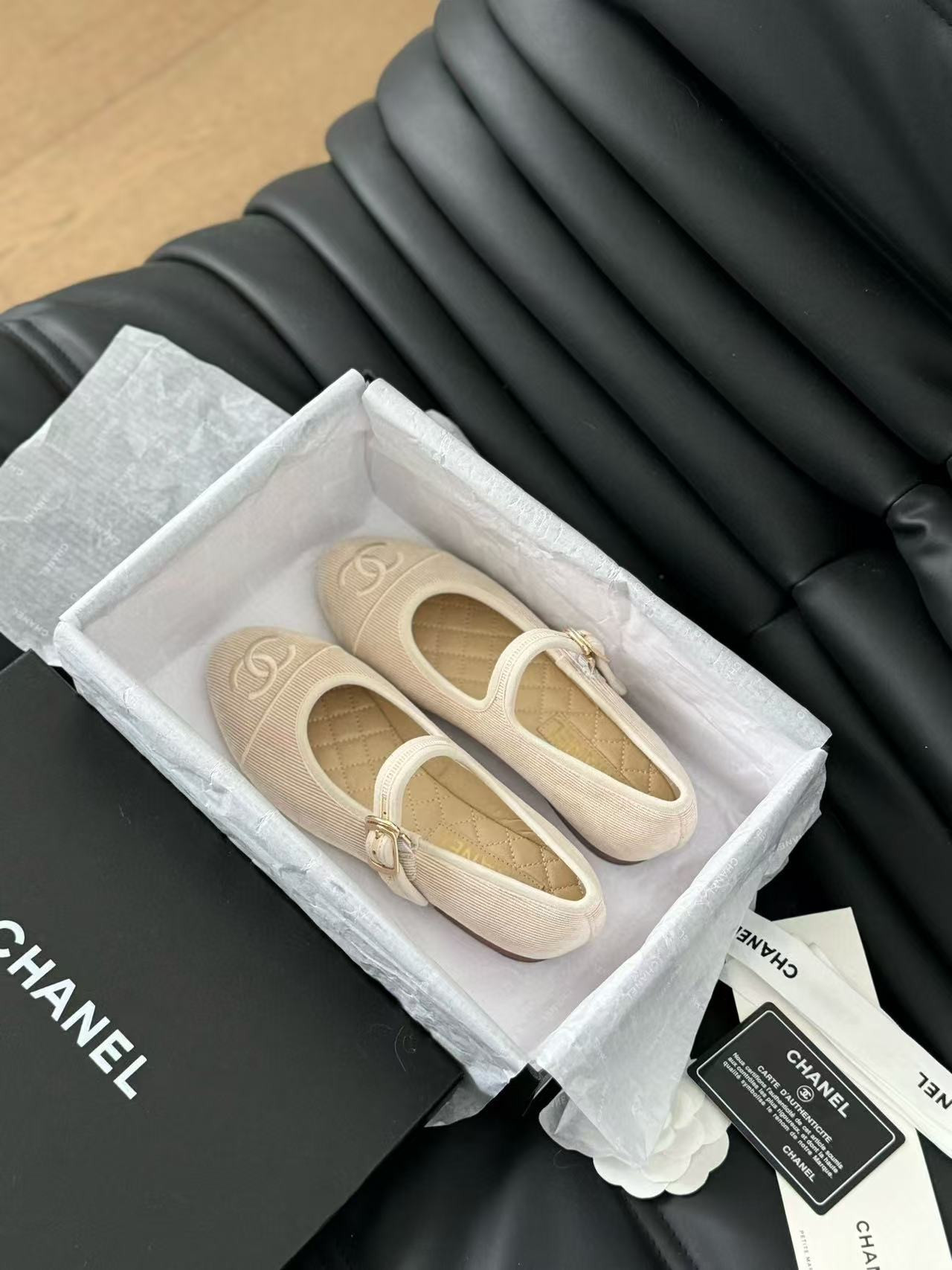 ua Ch*el mary janes cotton & silk