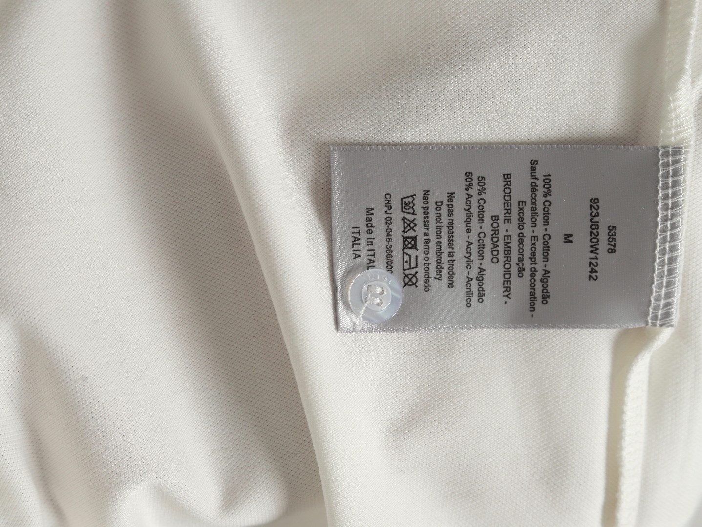 D*or 25ss short-sleeved polo shirt