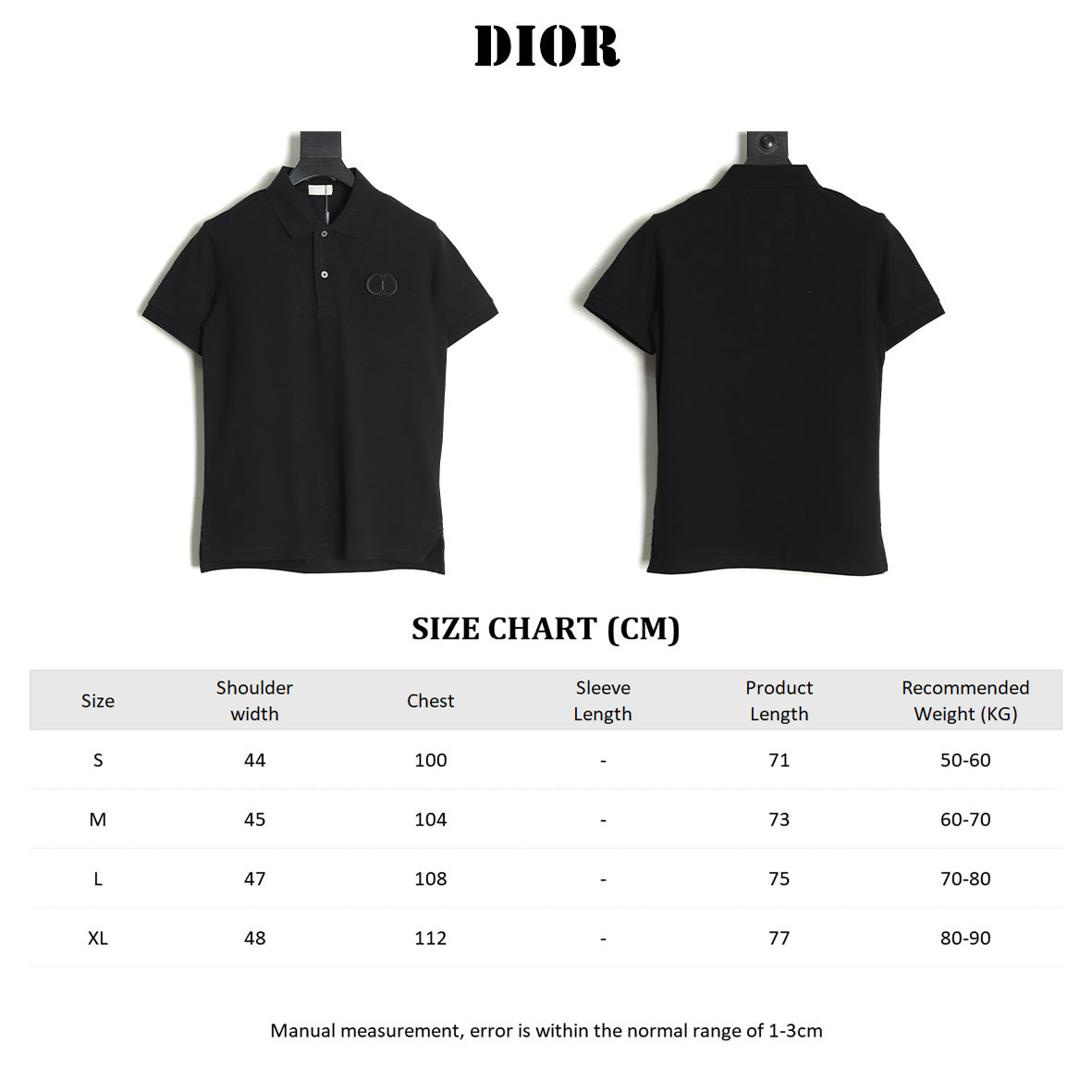 D*or 22ss short-sleeved polo shirt