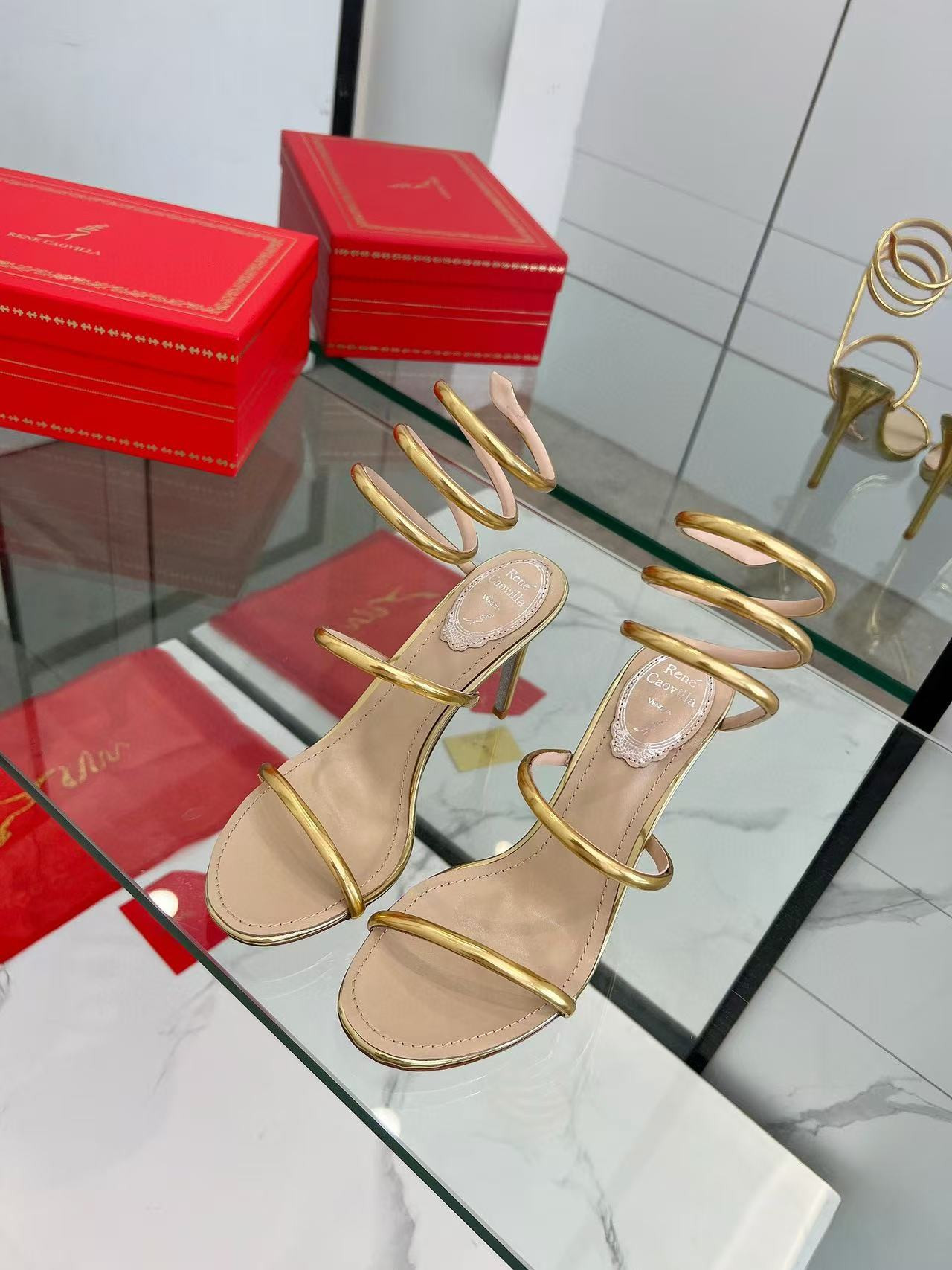 UA RENÉ CAOVILLA Cleo Pumps Sandals 95mm