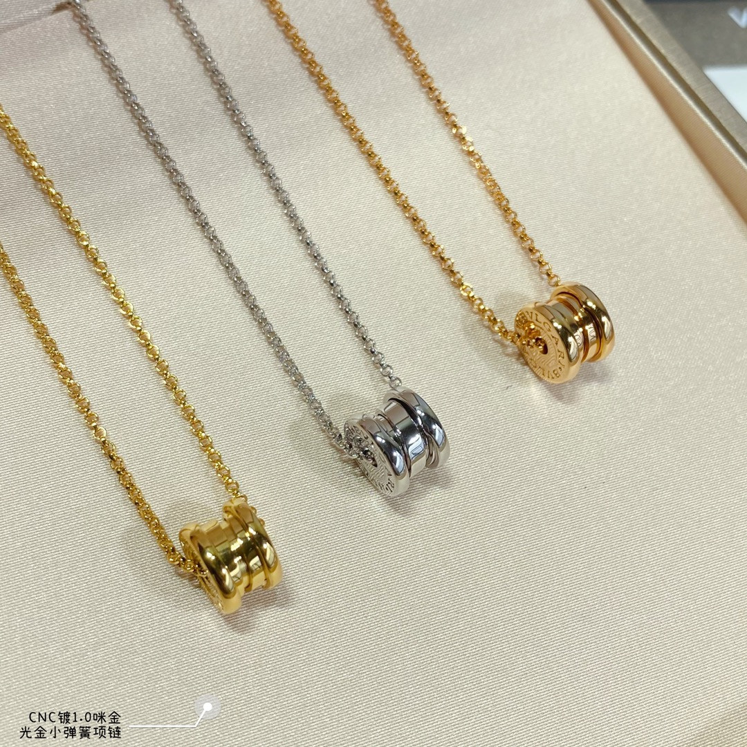 B*l*ai light gold small spring necklace