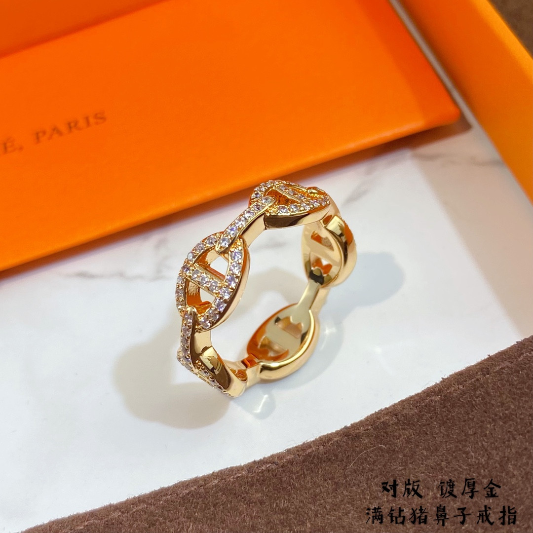 H**me5 fully di*m*nd-encrusted collier de chien ring