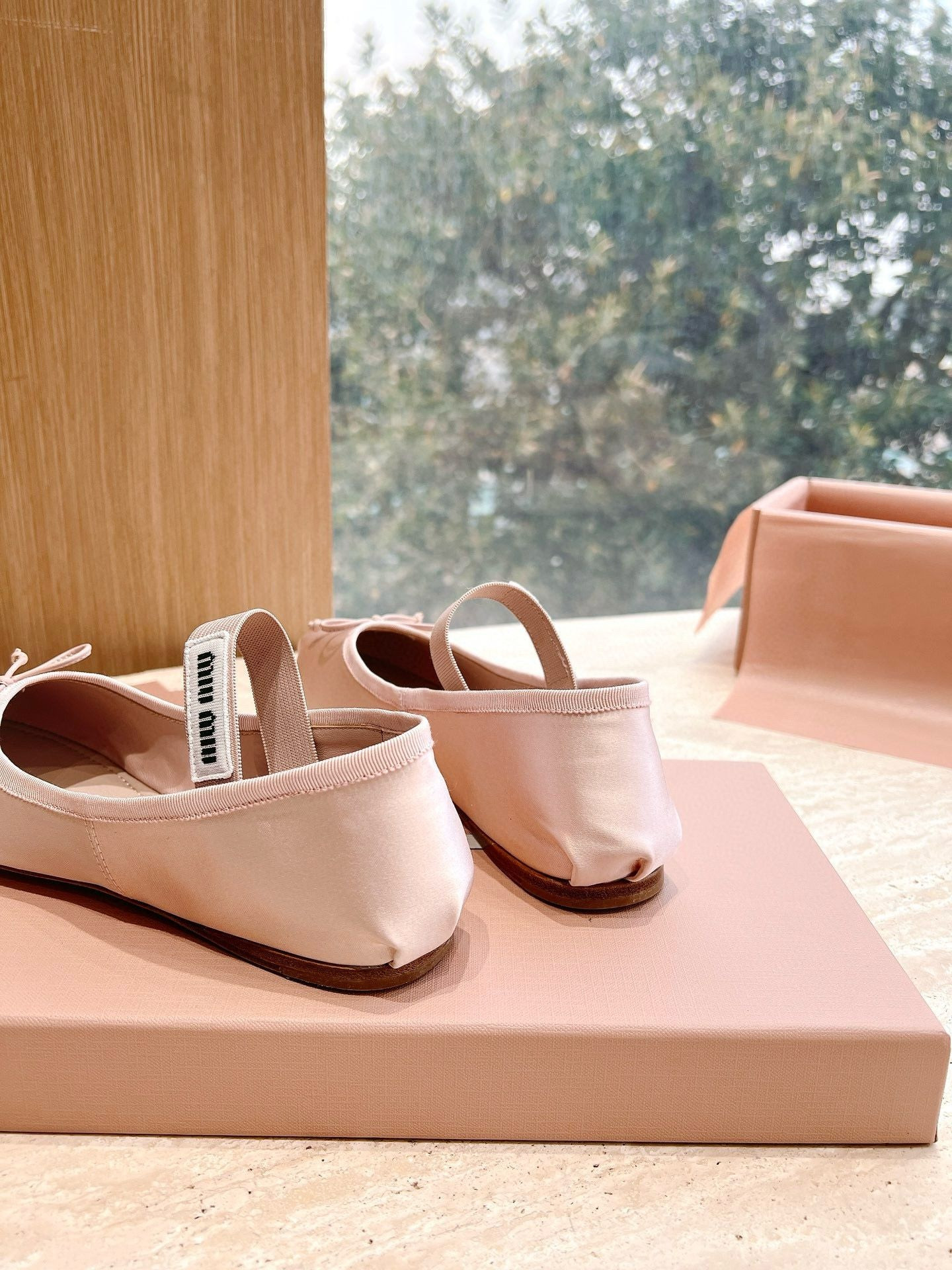 UA Miu Miu Satin Ballerinas
