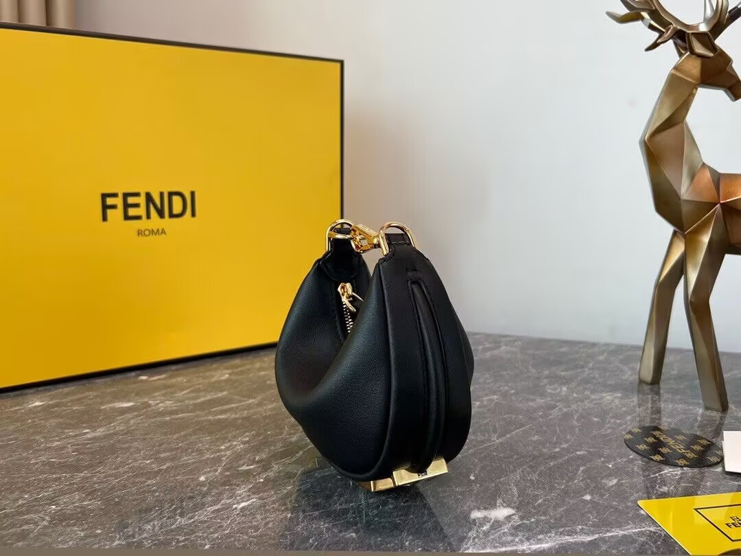 F**di nano F**digraphy hobo bag 14x5x16.5cm