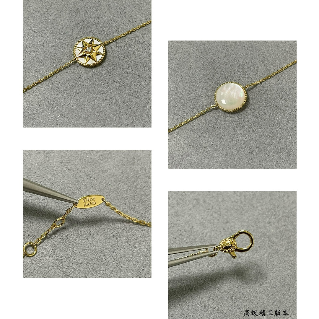 D*or high-grade white mother-of-pearl compass bracelet