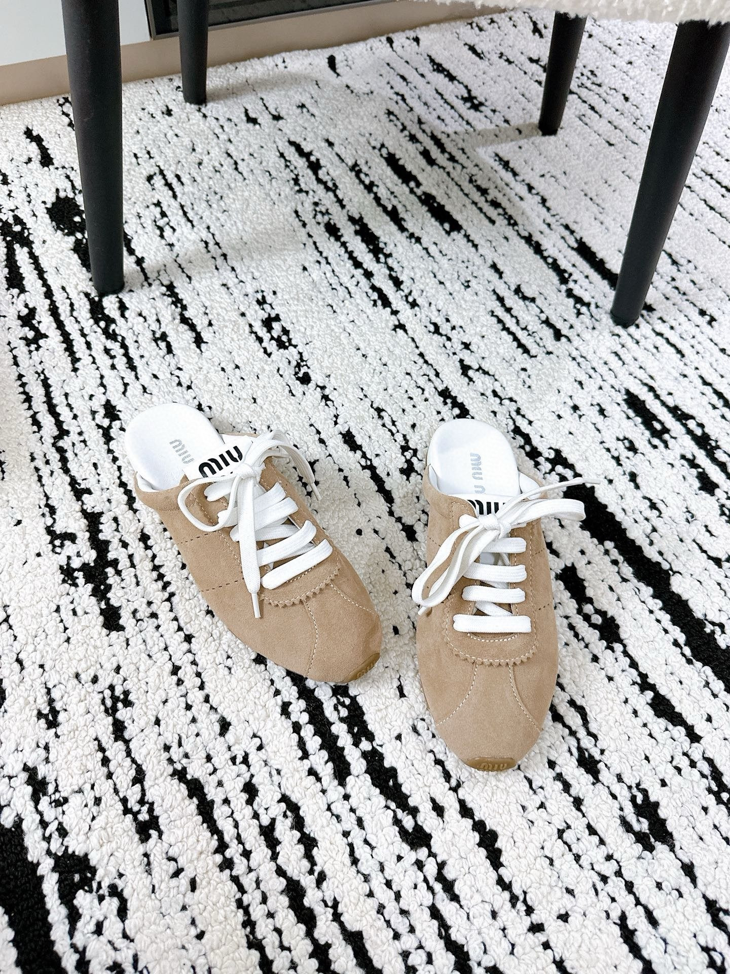 UA Miu Miu Plume Suede Mules