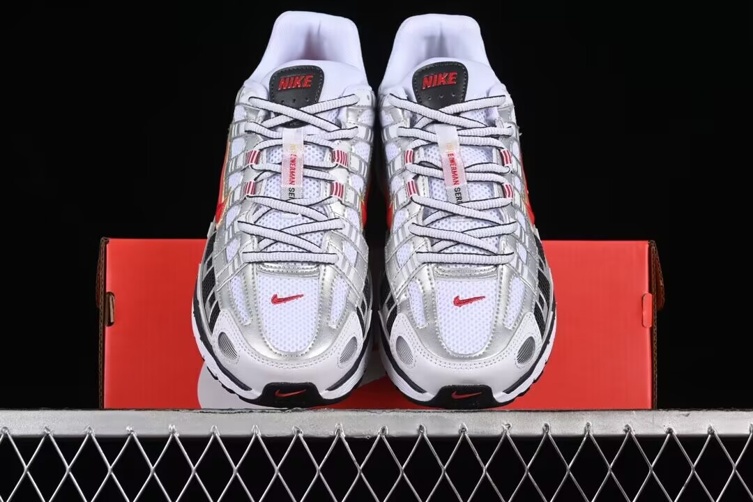 UA Nike P-6000 White Gold Red