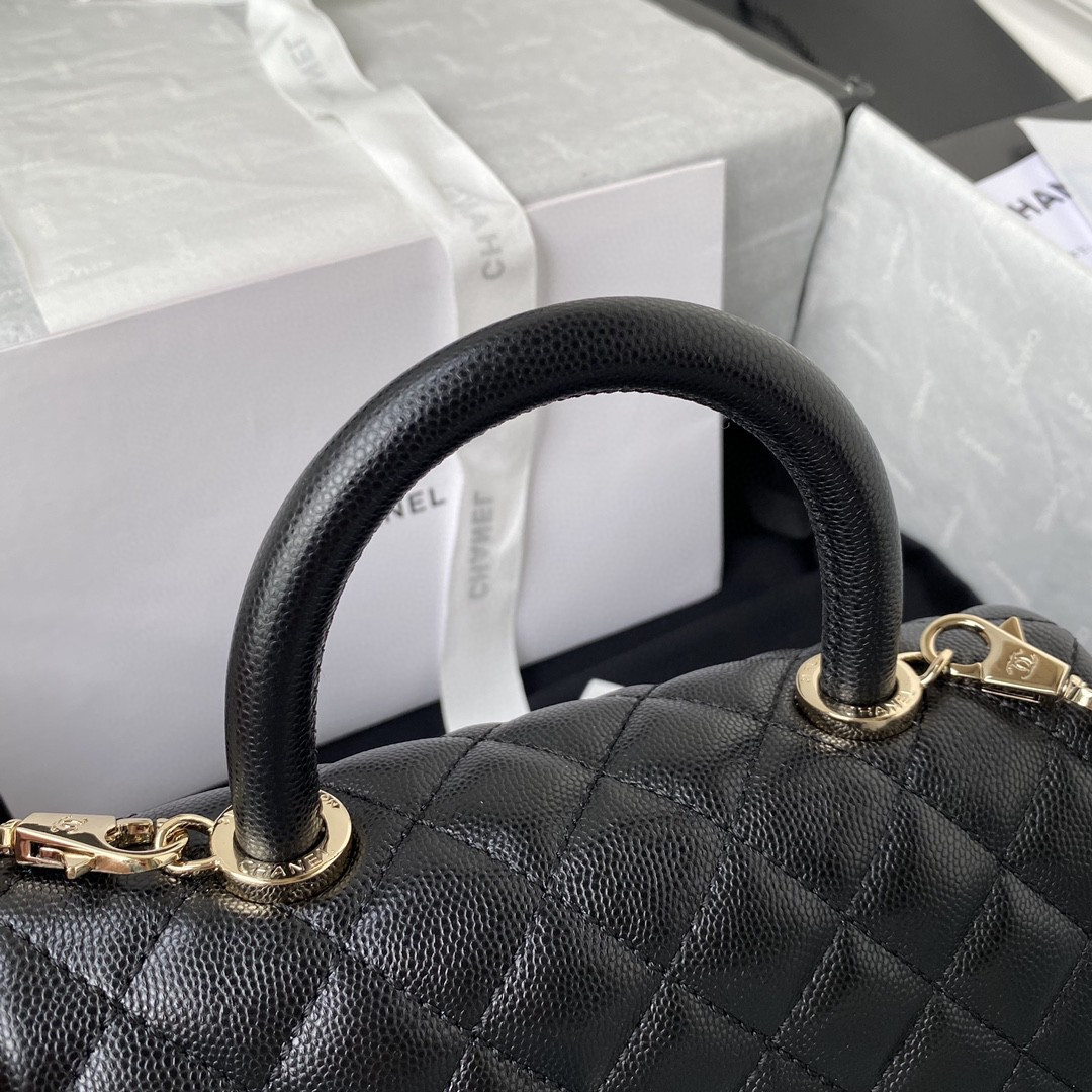 Ch*el coco handle bag a92990 24x14x10cm