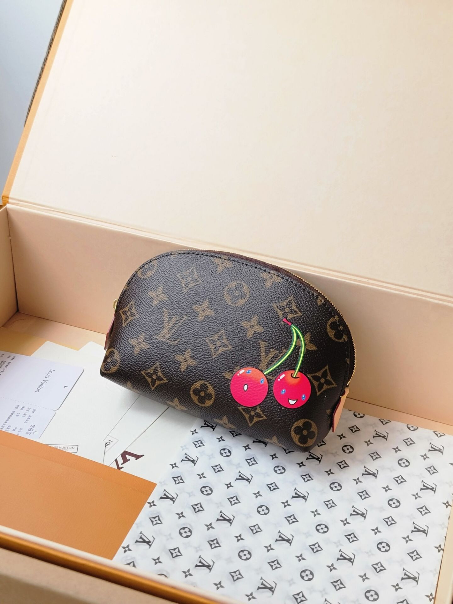 LV x TM Cosmetic Pouch PM M13766 17x12x6cm