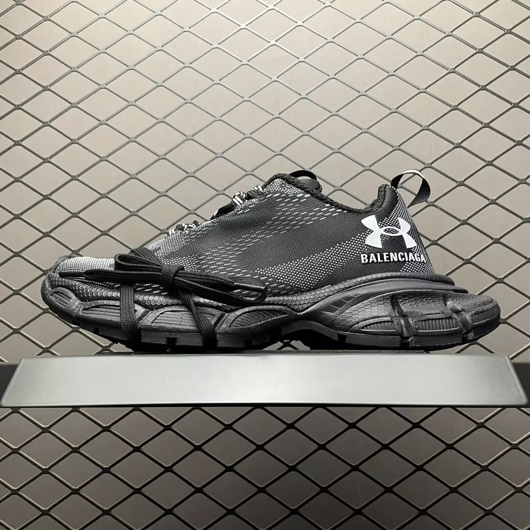 UA Balenciga 3XL Knit Sneaker Black (run one size large)