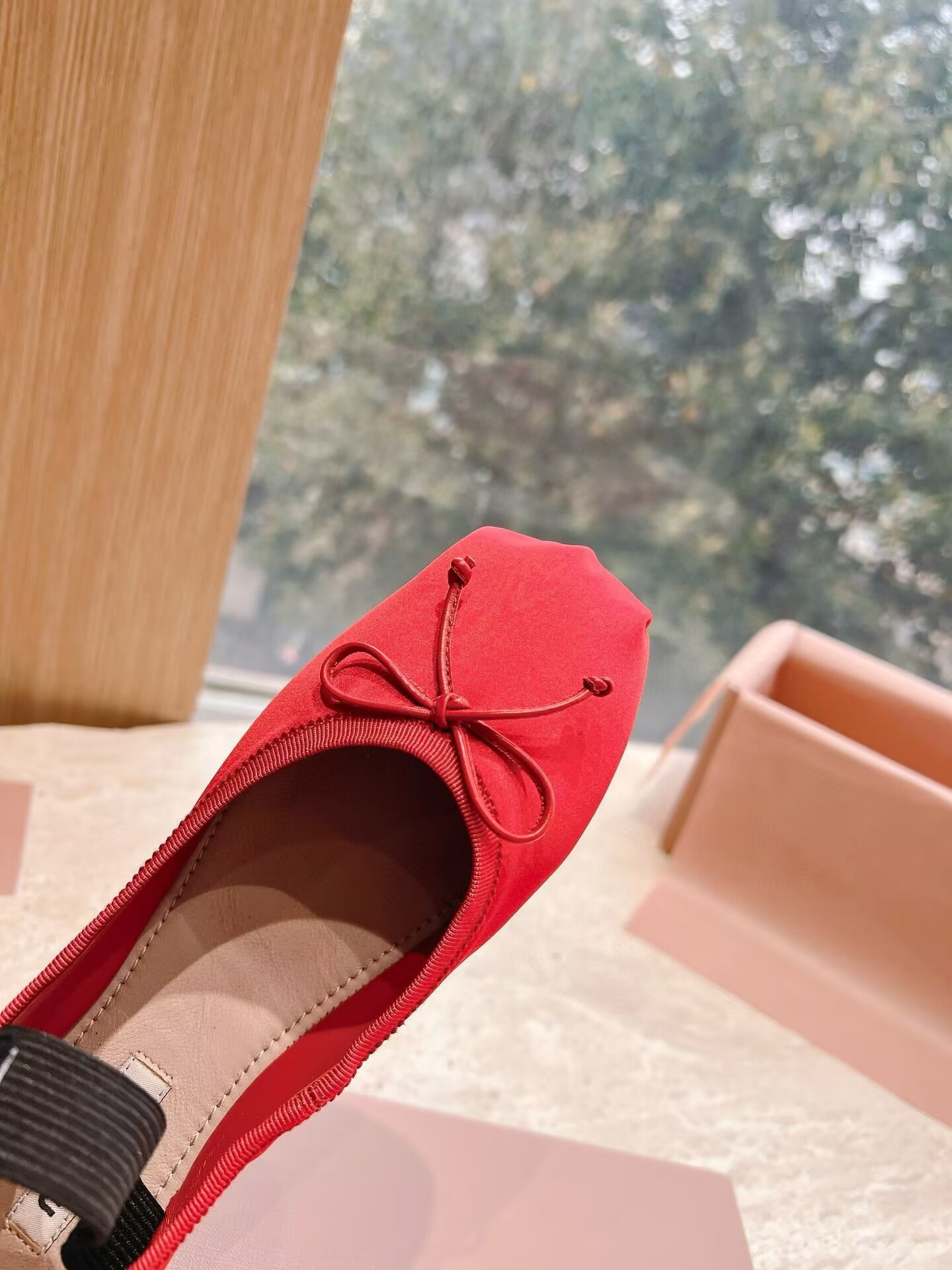 UA Miu Miu Satin Ballerinas