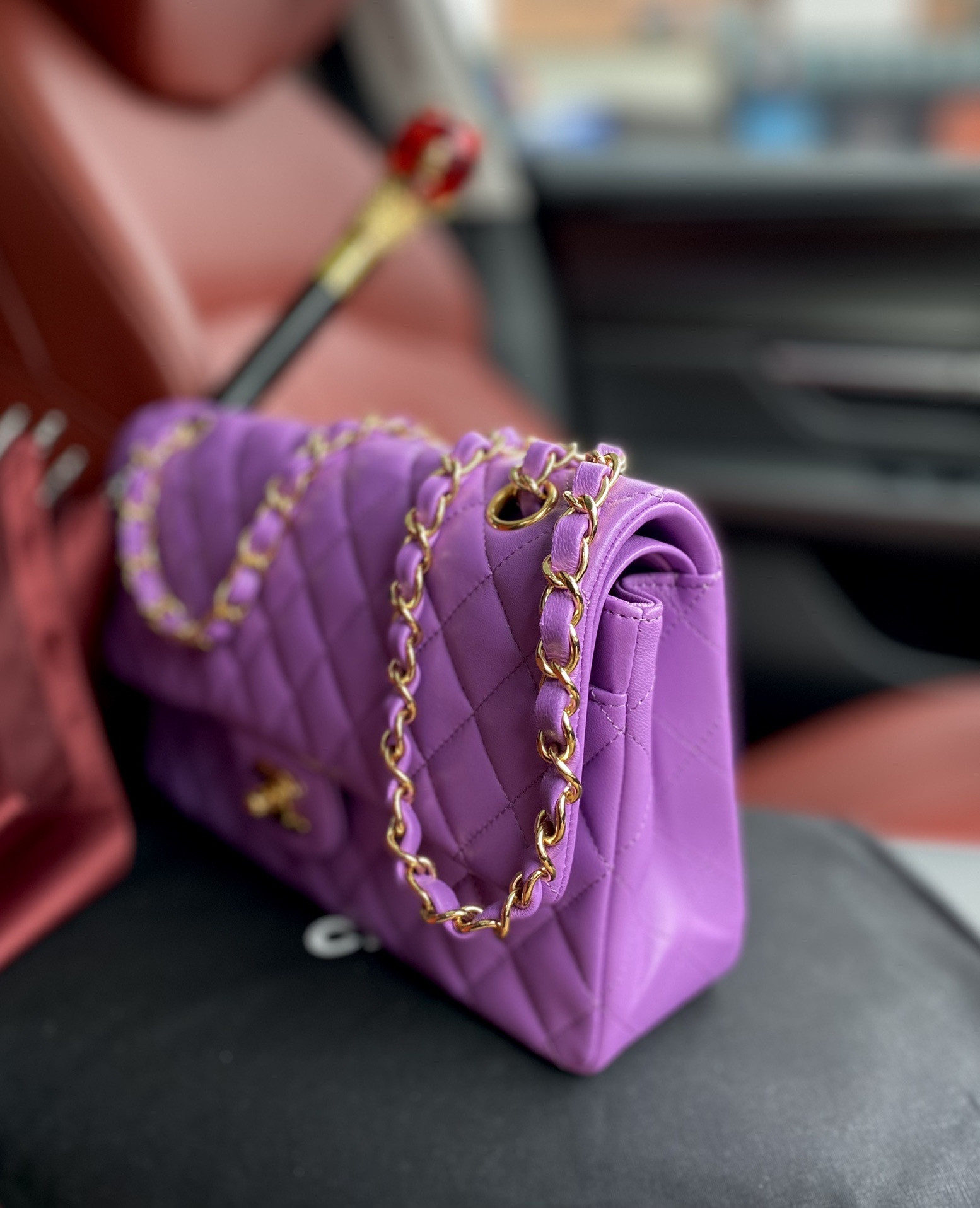 Ch*el classic flap bag 15.5x25.5x6.5cm