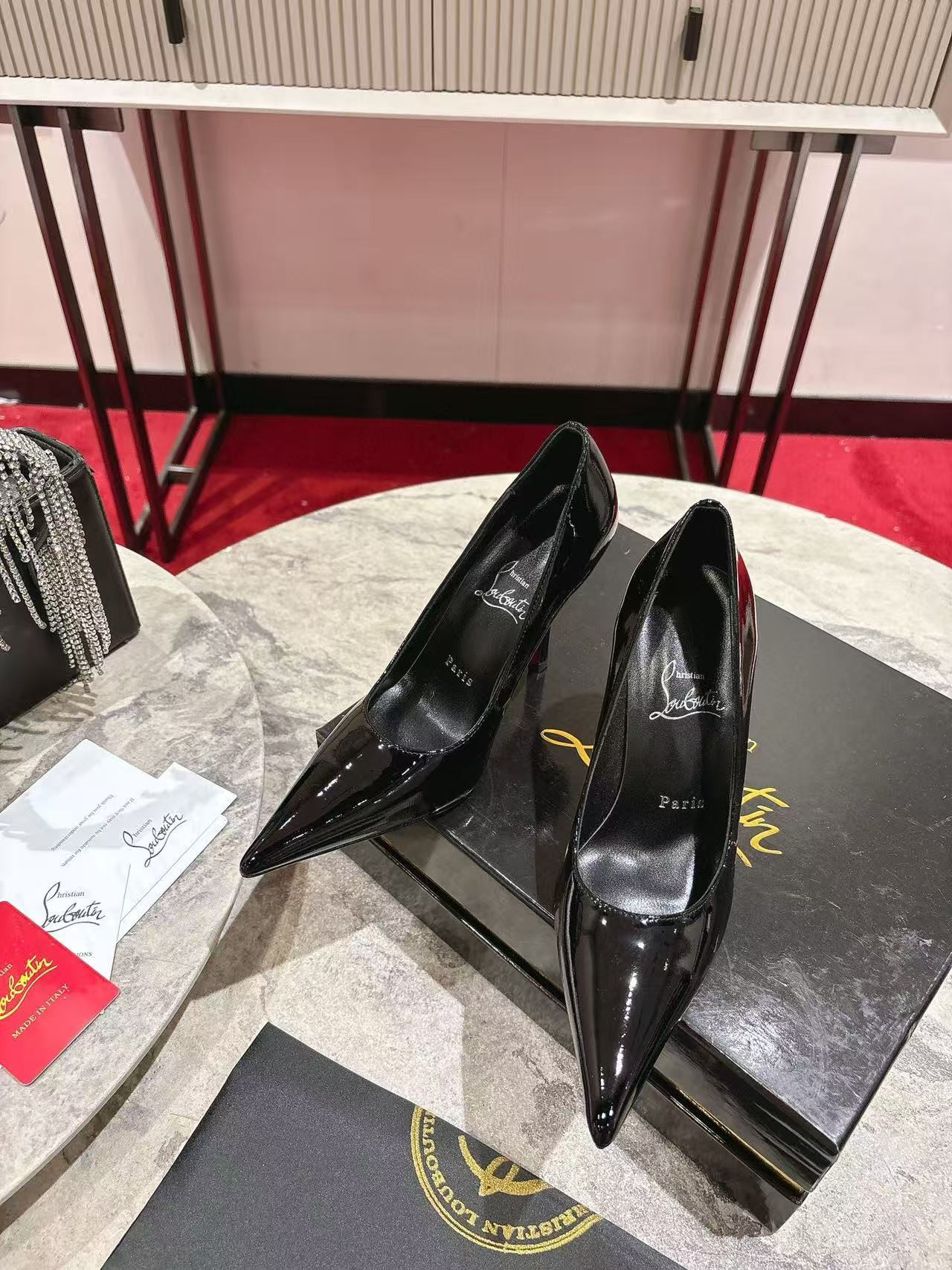 ua Ch**an louboutin cl red-bottom shoes 10cm heel