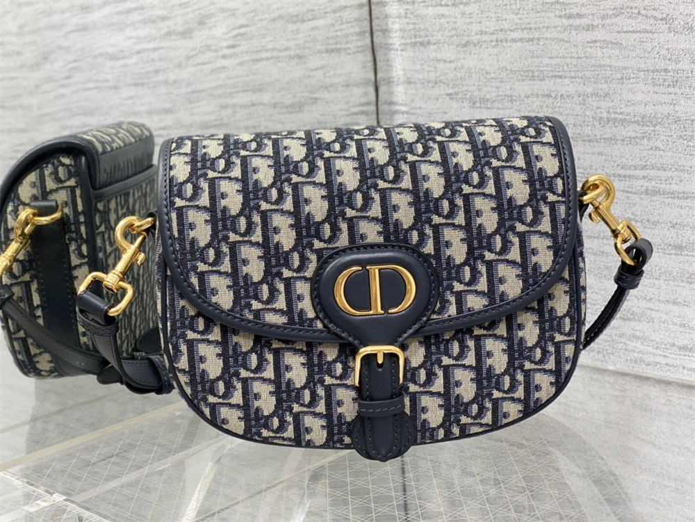 medium D*or bobby bag blue D*or oblique jacquard