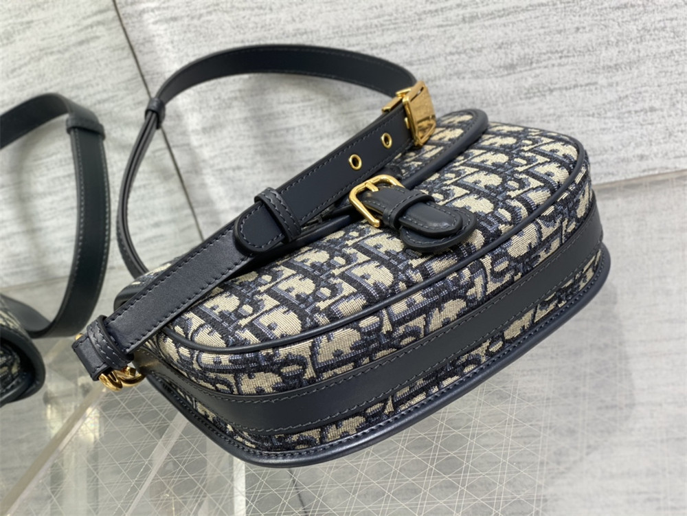 medium D*or bobby bag blue D*or oblique jacquard