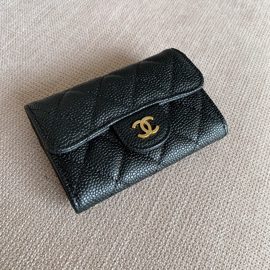 Ch*el cf classic flap coin purse card holder