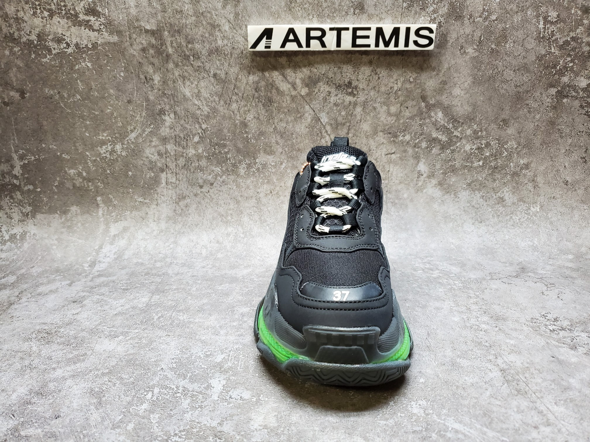 Balenciga Triple S Black Yellow Fluo