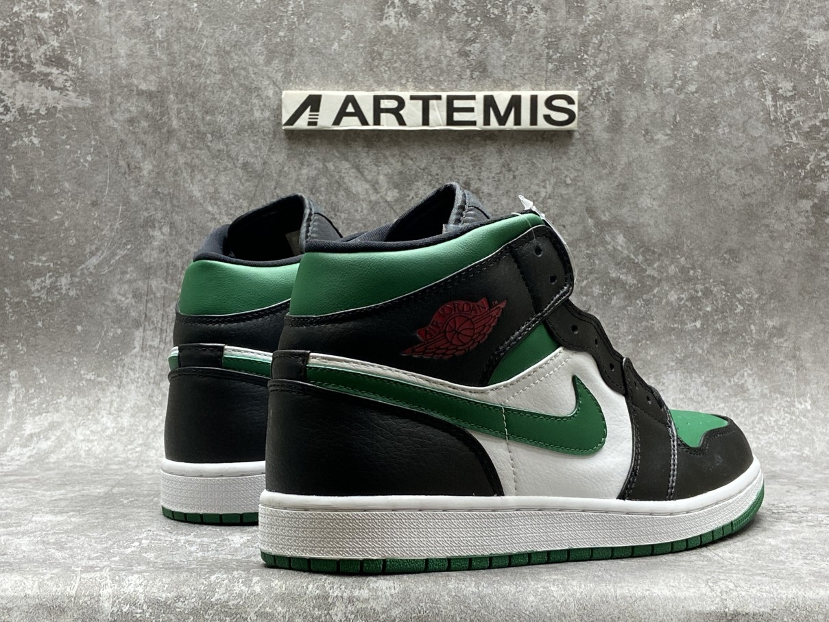 Air Jordan 1 Mid Green Toe
