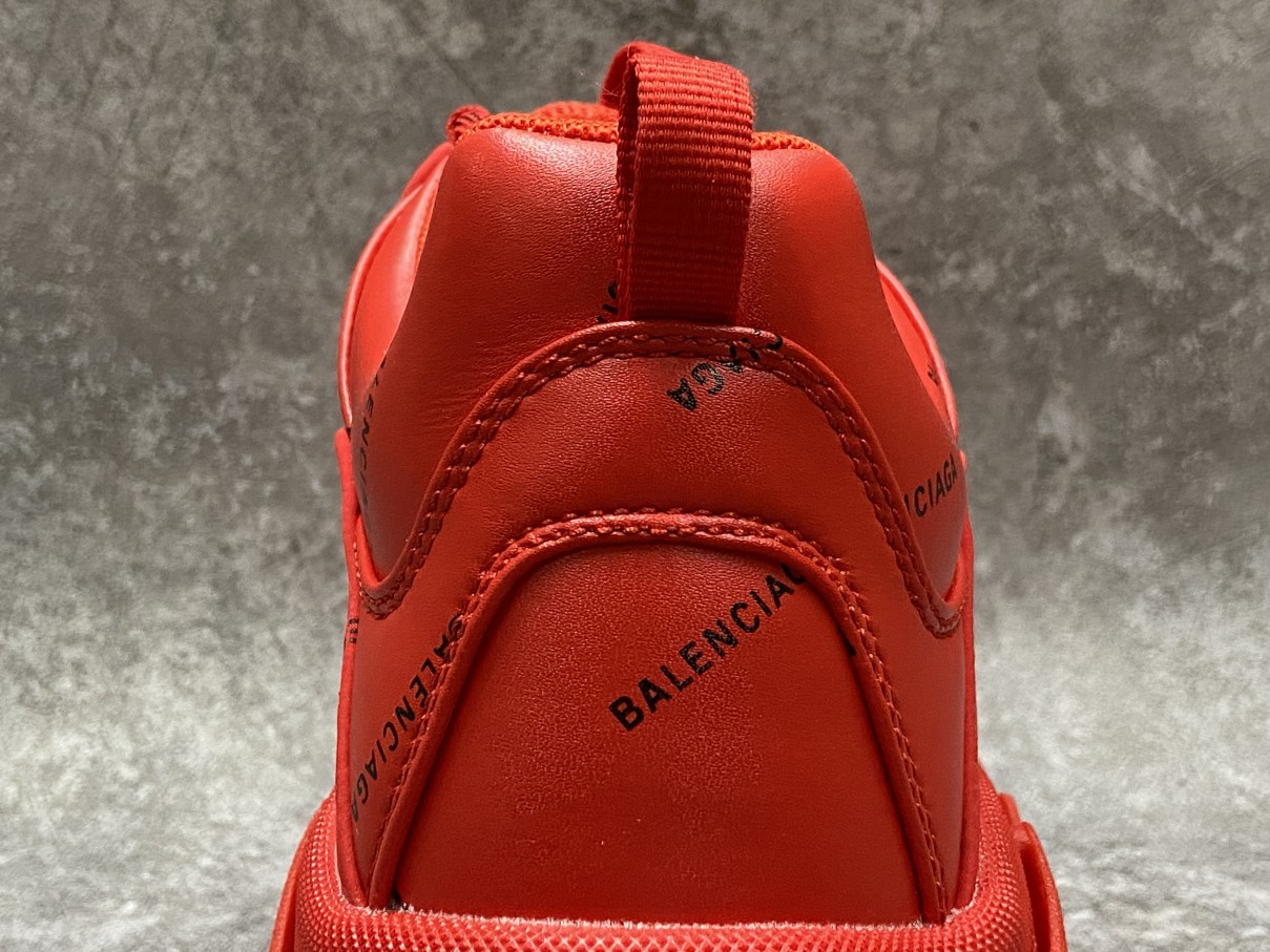 Balenciga Triple S Allover Logo Red