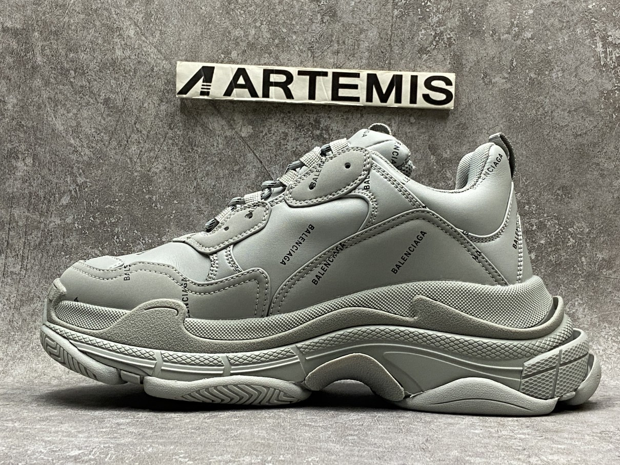 Balenciga Triple S Allover Logo Grey