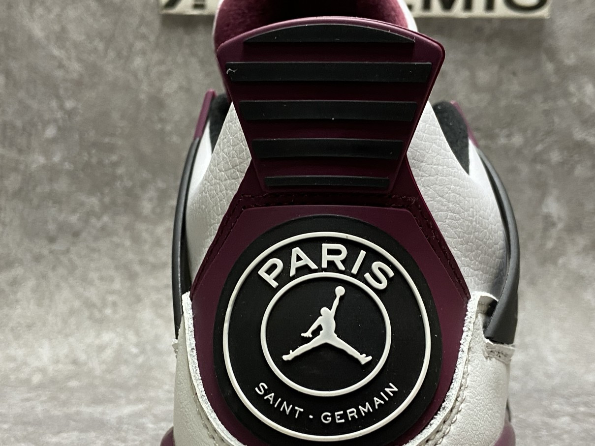 Air Jordan 4 PSG Neutral Grey Bordeaux
