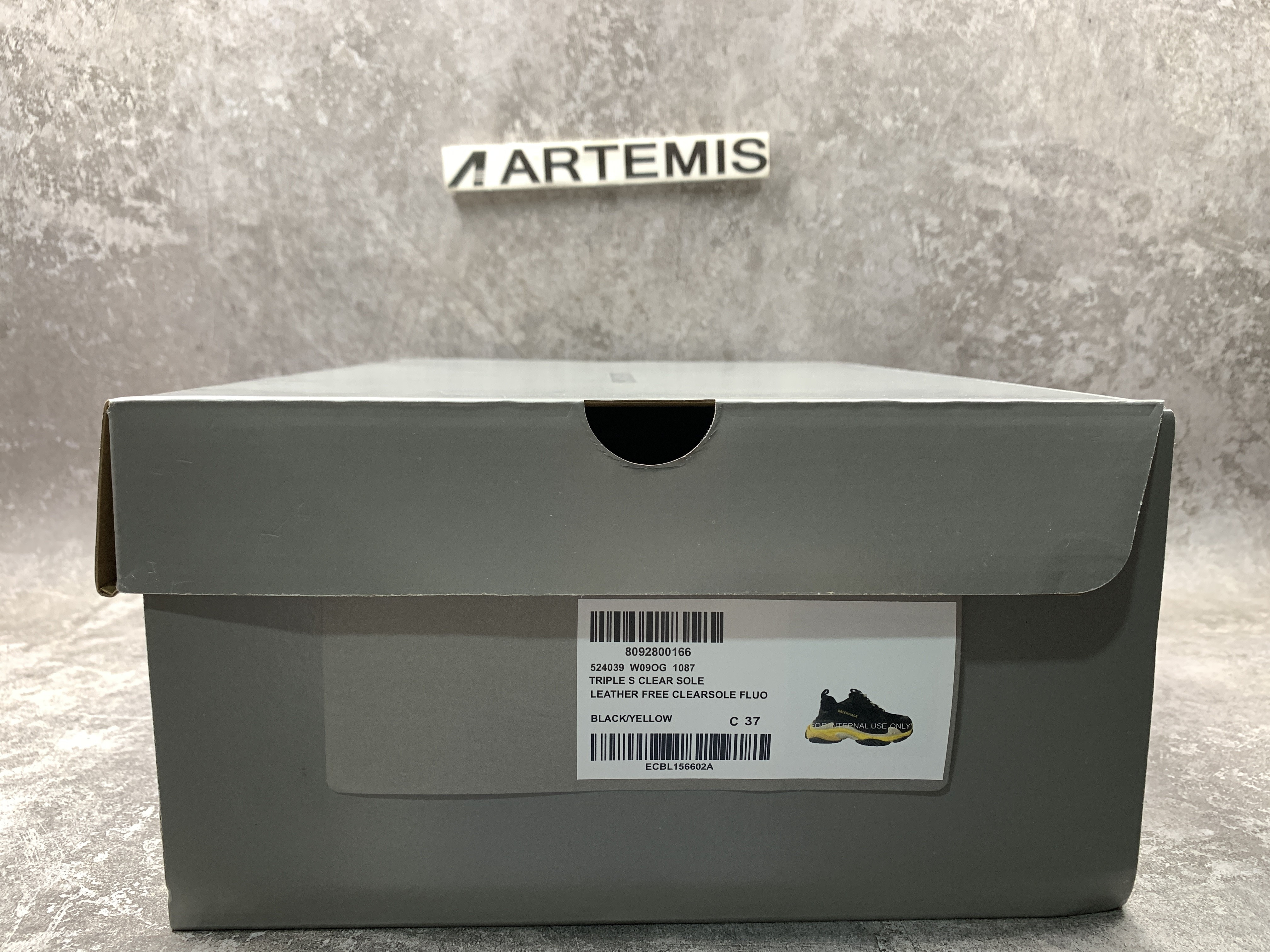 Balenciga Triple S Sneaker Black Yellow