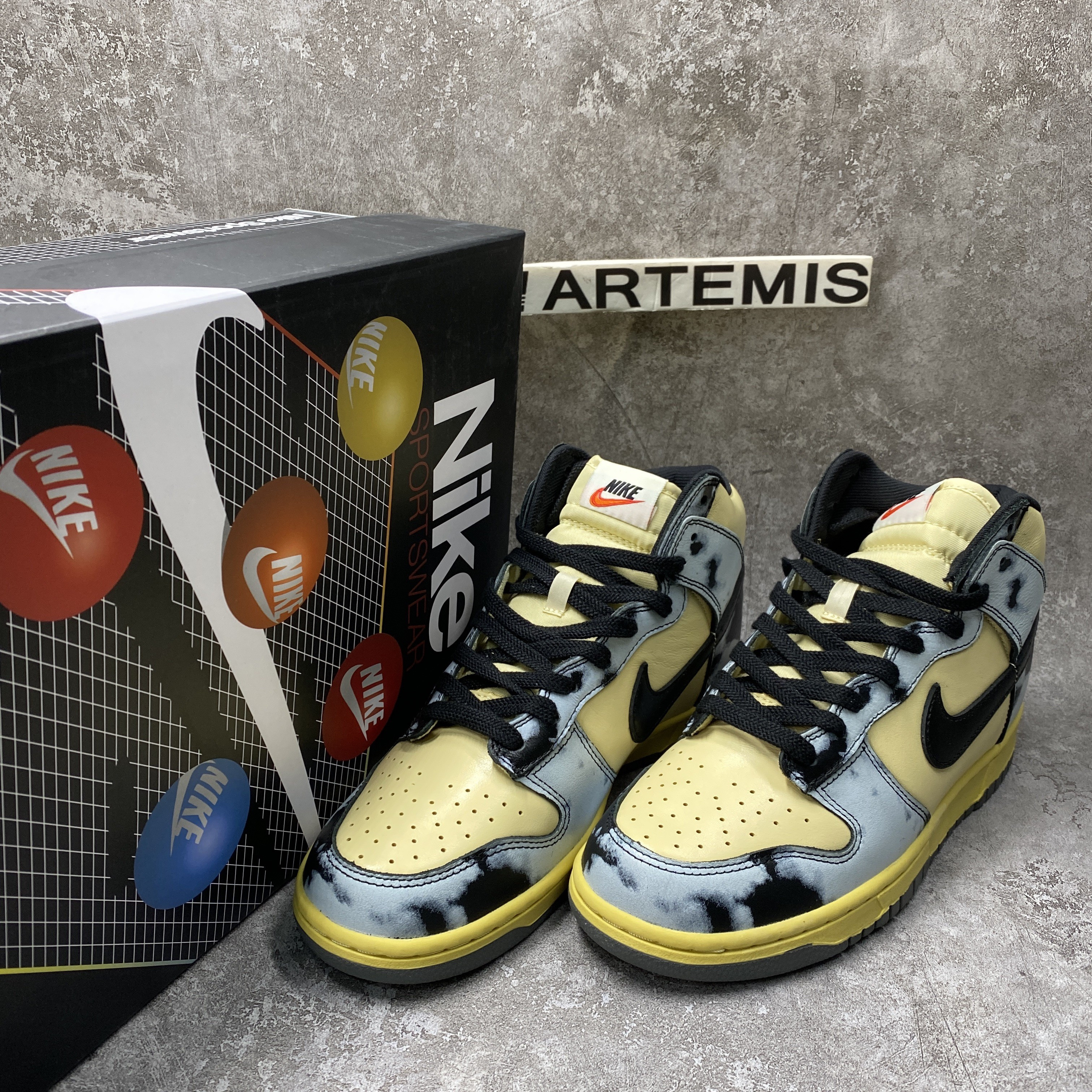 Nike Dunk High 1985 Black Acid Wash